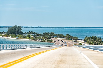 Driving Across Florida Causeway