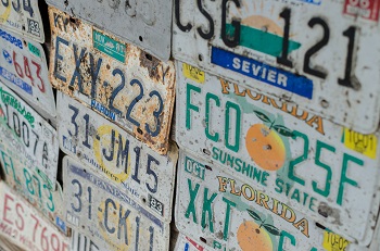 License Plates On Wall